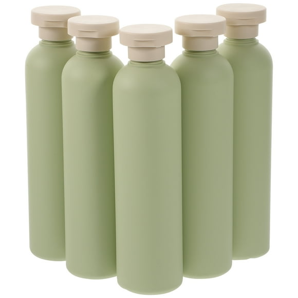 BRIGHTFUFU 5 PCS Botellas de plástico de plástico con botellas de viaje de plástico recolectables para la tapa gana para crema