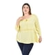 thumbnail image 1 of Blusa con detalle de borlas Roman Fashion /Tallas Extras, 004 (Amarillo) amarillo 38, 1 of 6