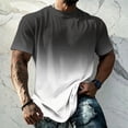 thumbnail image 2 of JULMCOMO Men's Shirts Ombre Gradient Crew Neck Short Sleeve Loose Fit Casual T Shirt Breathable Soft Comfy Summer Classic Tees White XL, 2 of 5