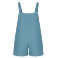 thumbnail image 4 of Womens Denim Overalls Romper Summer Casual Loose Fit Jean Rompers Adjustable Straps Shorts Bib with Pockets, 4 of 6