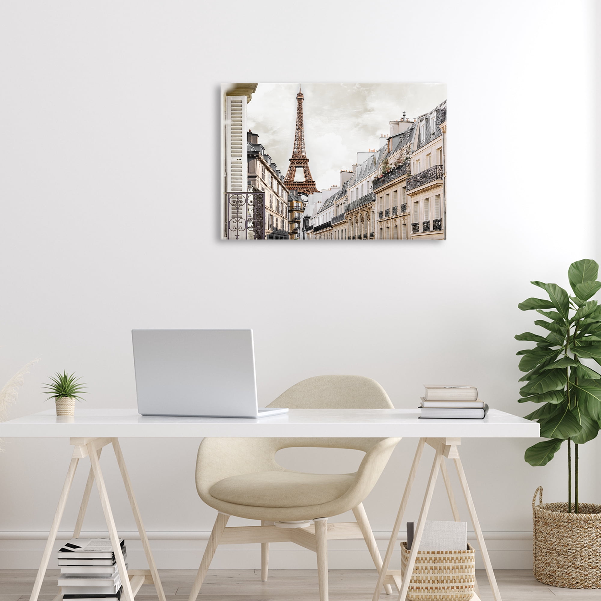 Stupell Industries Eiffel Tower Through Parisian Balconies Canvas Wall Art, design by CAD Designs
