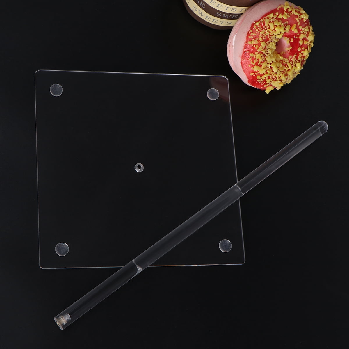 FONDOTIN Doughnut Display Stand Clear Acrylic Design 1Pack