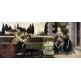 thumbnail image 2 of Da Vinci, Leonardo 32x16 Gold Ornate Wood Framed with Double Matting Museum Art Print Titled - Annunciation, 2 of 4