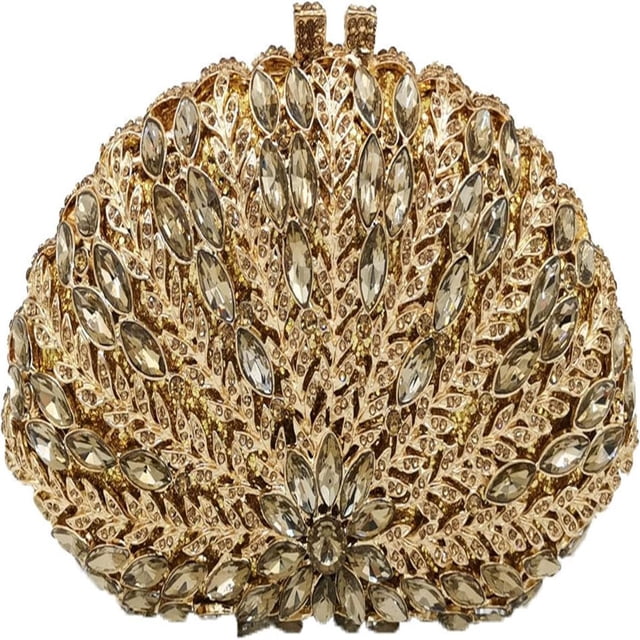 MesaSe Womens Flowers Sparkly Rhinestone Evening Clutch Bag Bridal Wedding Purse for Party Prom Handbag