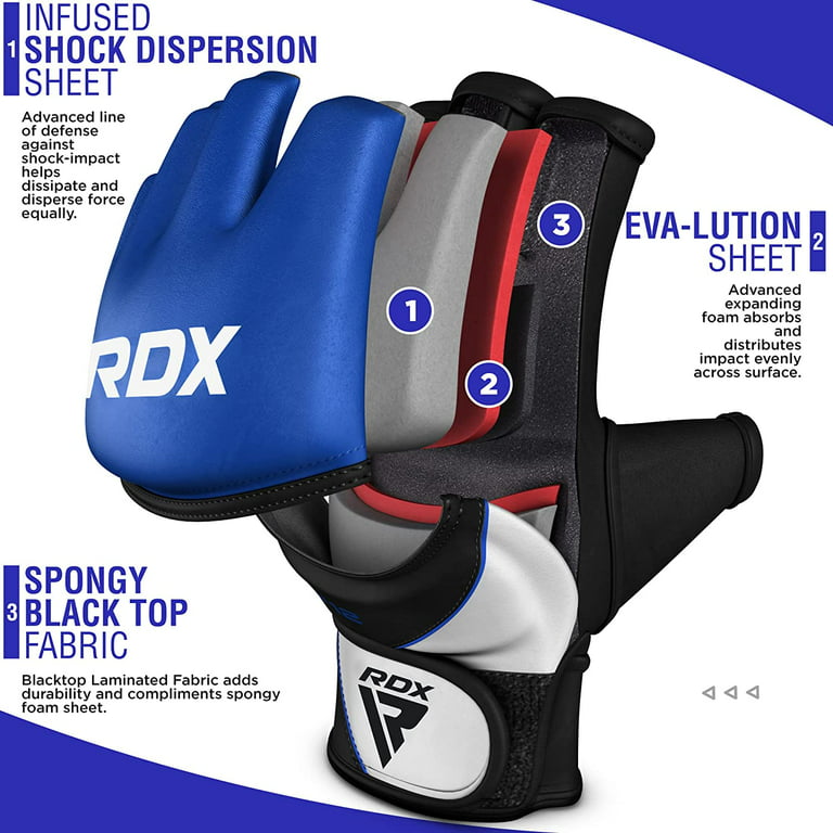 RDX F12 MMA Grappling Gloves Blue / XL