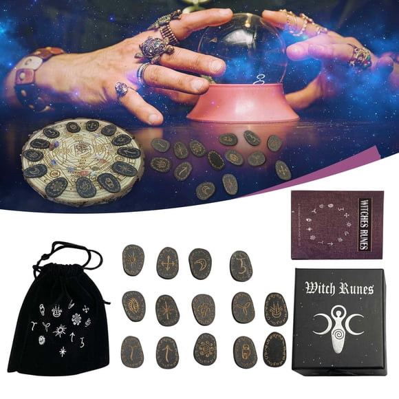 Witch Rune Wiccan Occult Divination Set Witch Rune Suit Altar Home Decoration