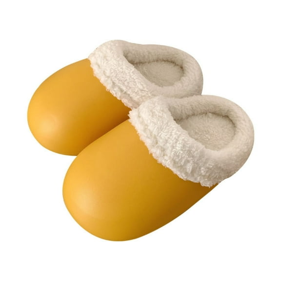 Fesfesfes Women Slip On Shoes Winter Indoor Soft Soles Cotton Slippers Gooses Eggs Shoes Bedroom Warm Cotton Shoes Plush Slippers Ladies Cotton Slippers 7.5-8.5(40-41)