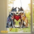 thumbnail image 3 of Personalized Wolf Couple Window Hanging Decor, Custom Name Love Wolves Art, Valentine’s or Anniversary Gift for Animal Lovers, 3 of 4