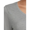 thumbnail image 4 of No Boundaries Juniors' Everyday T-Shirt with Long Sleeves, 4 of 5