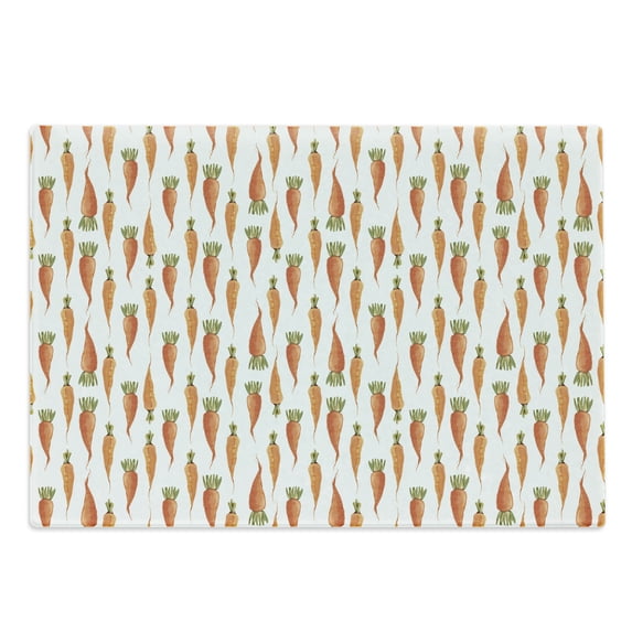 Carrots Cutting Board, Demonstration of Vertically Arranged Vegetables Organic Healthy, Decorative Tempered Glass Cutting and Serving Board, in 3 Sizes, by Ambesonne