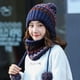 thumbnail image 4 of Gorro de invierno, conjunto de bufanda circular peruana, gorros con orejeras para esquiar, doble capa, 4 of 5