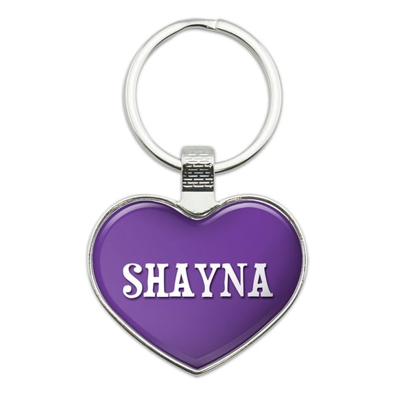 Shayna I Love Name Heart Metal Key Chain