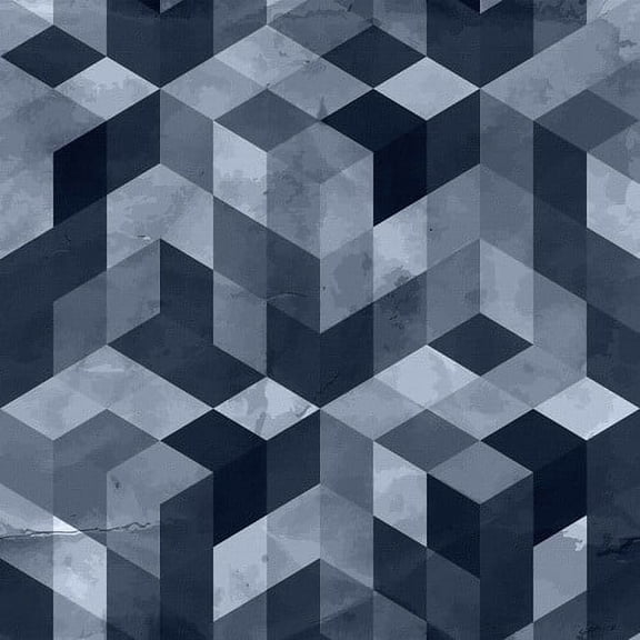 "Shaded Cubes" Painting Print on Wrapped Canvas