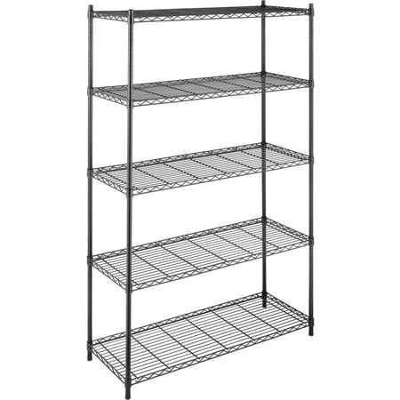 Whitmor Supreme Large 5-Tier Shelving, Black