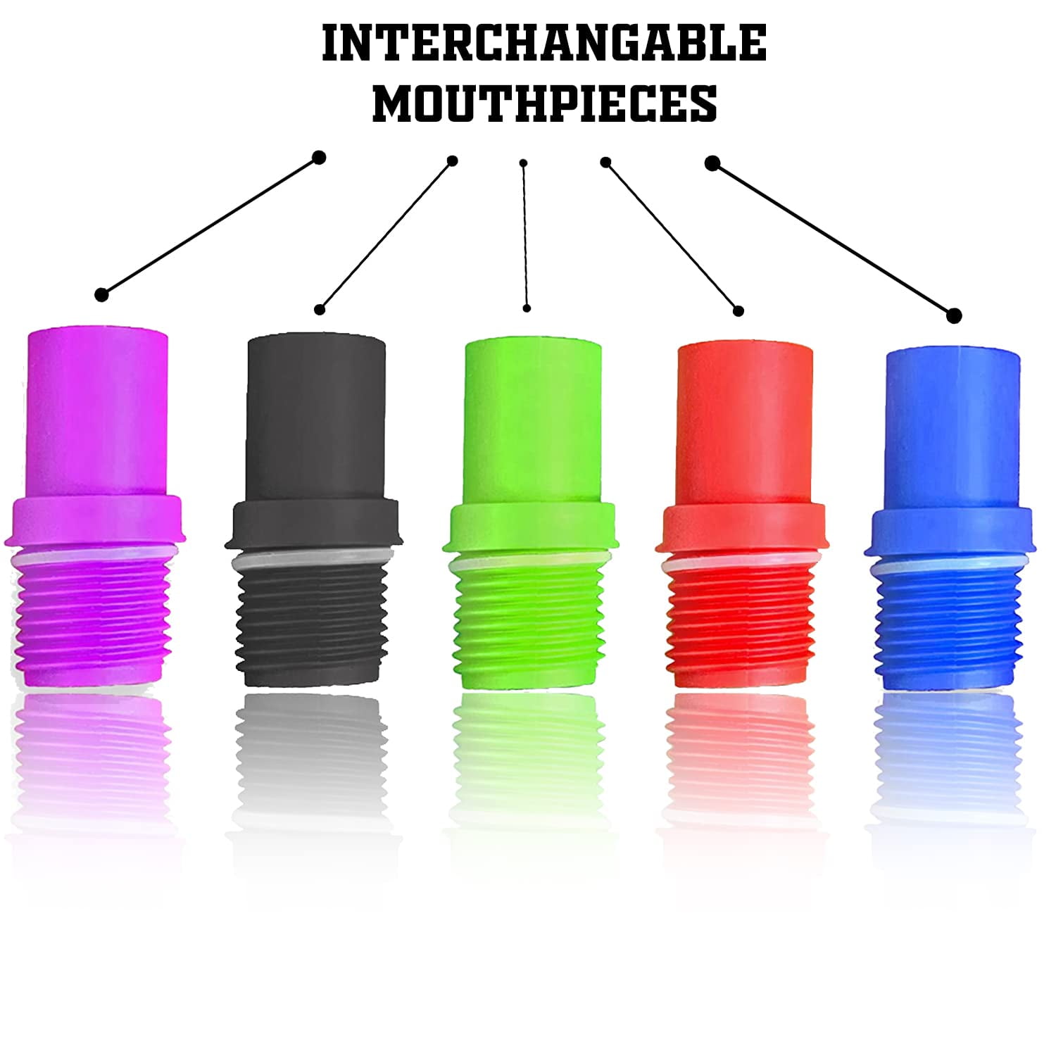 Beer Bong - Tube and Funnel Set Single / Double Header 24in Beerbong 5 Plastic Mouthpieces