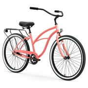 sixthreezero Around The Block Women's Single-Speed Beach Cruiser Bicycle, 26 In. Wheels, Coral