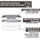 thumbnail image 4 of Contenedores de VIDRIO, Recipientes para Alimentos, Tapas Cierre Fácil y Herméticas a prueba de fugas, Cocina, Horno, Refrigerador, Congelador (SET 18 RECIPIENTES (36 PCS)), 4 of 7