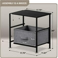 thumbnail image 2 of Sorbus Modern Nightstand with 2 Drawers, Set of 2, Black, 2 of 8
