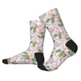 thumbnail image 2 of Vsdgher Lilies Flowers Unisex Crew Socks Lightweight Breathable Ventilation Ankle Socks, Mid-calf socks for Daily, 2 of 7
