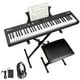 thumbnail image 1 of ChaoLink Teclado piano de 61 teclas, teclado eléctrico semi-pesado portátil con fuente de alimentación, altavoces incorporados, pedal y soporte con banco, 1 of 7