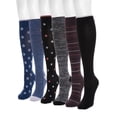 thumbnail image 5 of MUK LUKS Women's 6 Pack Nylon Compression Knee-High Socks, 5 of 5