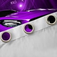 thumbnail image 4 of Homewish Purple Chic Automobile Black Out Curtains, Modern Checkered Flag Curtains Pack of 2 (42x63 Each), Extreme Sports Lover Bedroom Curtains, Blackout Curtains Home Decor, 4 of 6