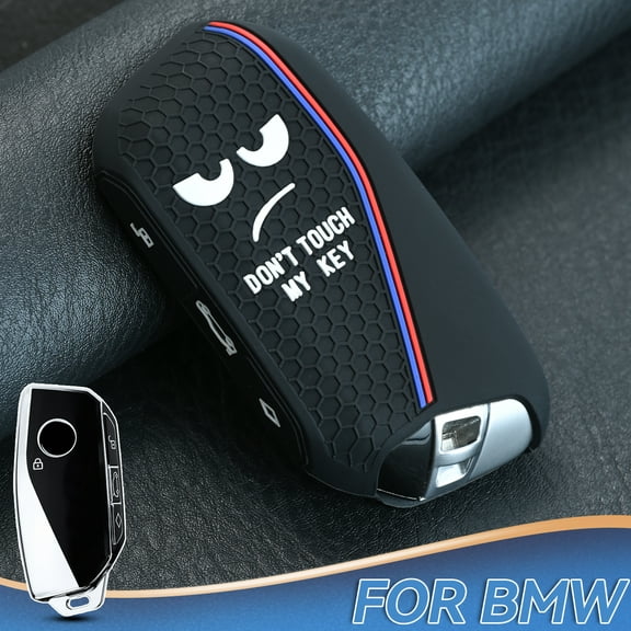 DON'T TOUCH MY KEY Car Remote Key Fob Case Cover Keychain Shell Holder for Bmw Ix X7 I7 Xm X1 X5