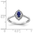 thumbnail image 2 of 14k White Gold Diamond and Oval Cabochon Sapphire Ring - Ring Size 7.0, 2 of 5