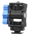thumbnail image 1 of Soporte de monitor con zapata fría de aleación portátil, cabezal esférico, adaptador multifunción, equipo negro, 1 of 14