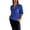 Dark Blue, variant on BSDJILFG Plus Size Blouses for Women Button Down Tops Long Sleeve Stand Up Collar Shirts with Sequined Pocket Tops ,S-5XL