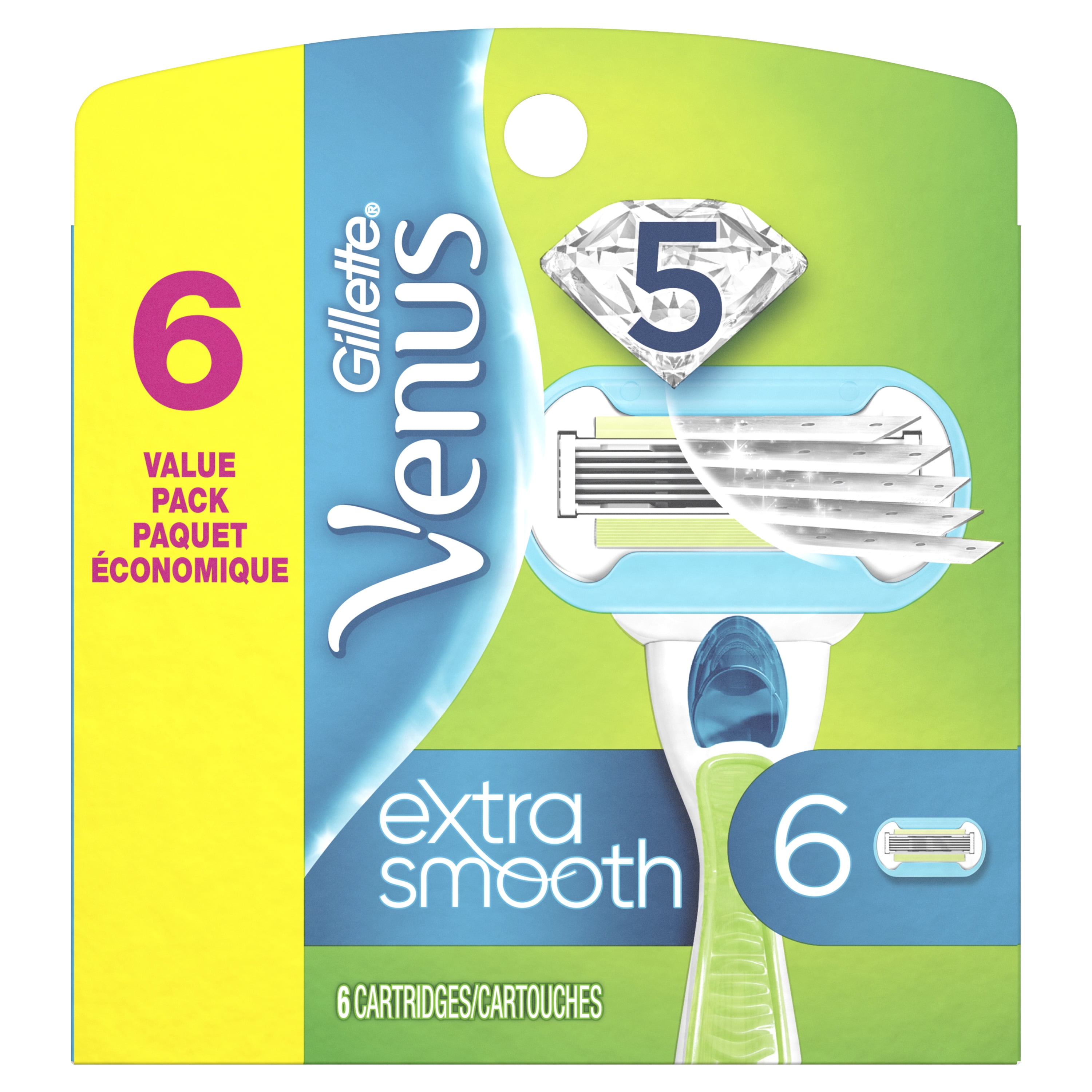 Gillette Venus Extra Smooth Women's Razor Blade 6 Refills