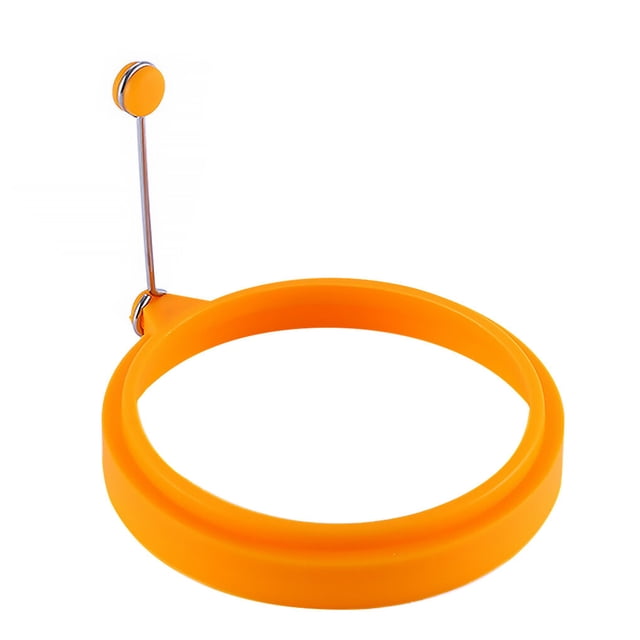 Cateissary Círculo en forma de huevo frito para desayuno, cena, cocina, anillo moldeador con asa, cocina, restaurante, Hotel, moldes para Naranja