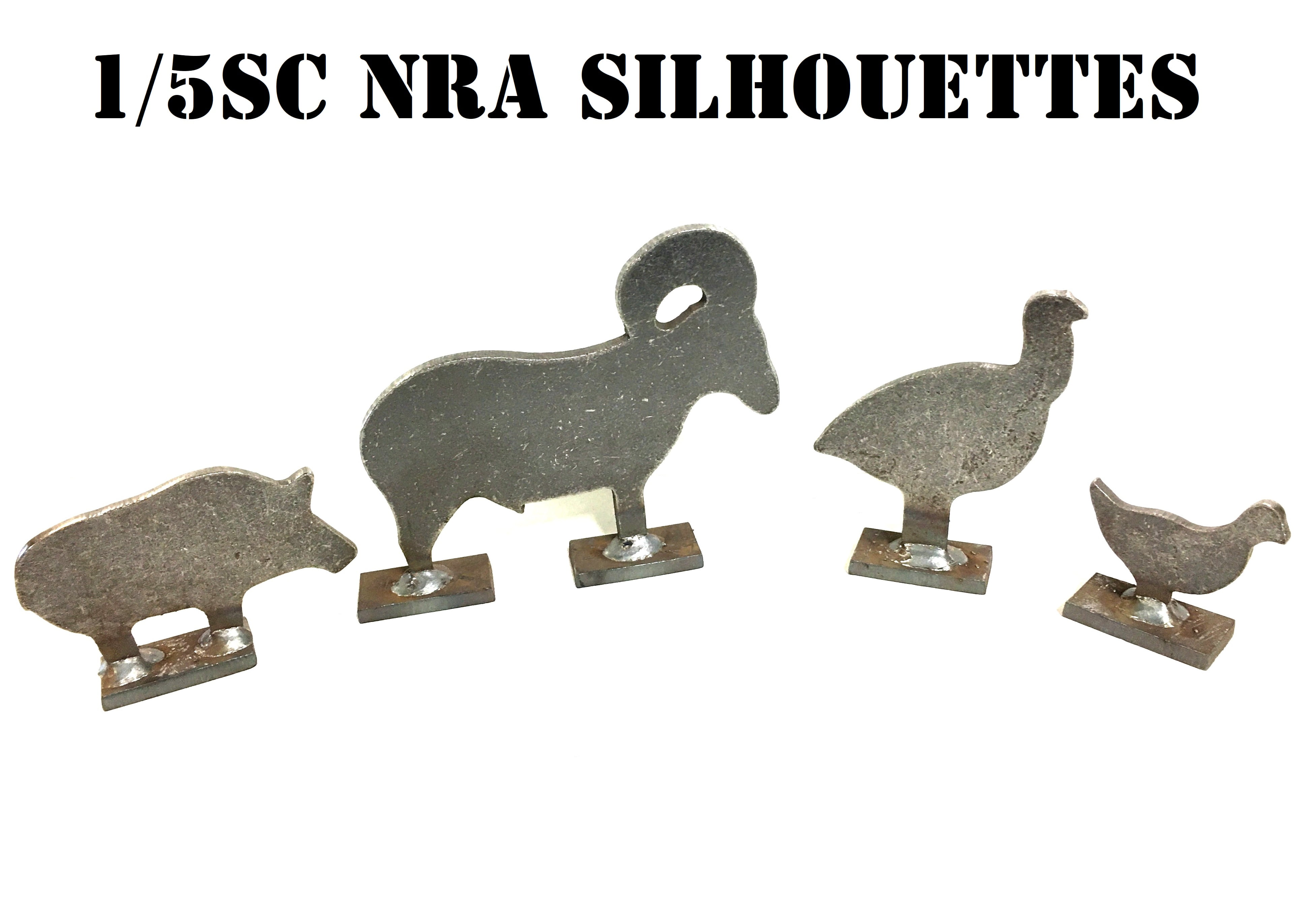 Magnum Target NRA/IHMSA 1/5sc. Metallic Silhouette Targets 4pc. Small