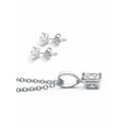thumbnail image 2 of PalmBeach Jewelry Princess-Cut Simulated Birthstone Jewelry Set in .925 Sterling Silver, 2 of 5