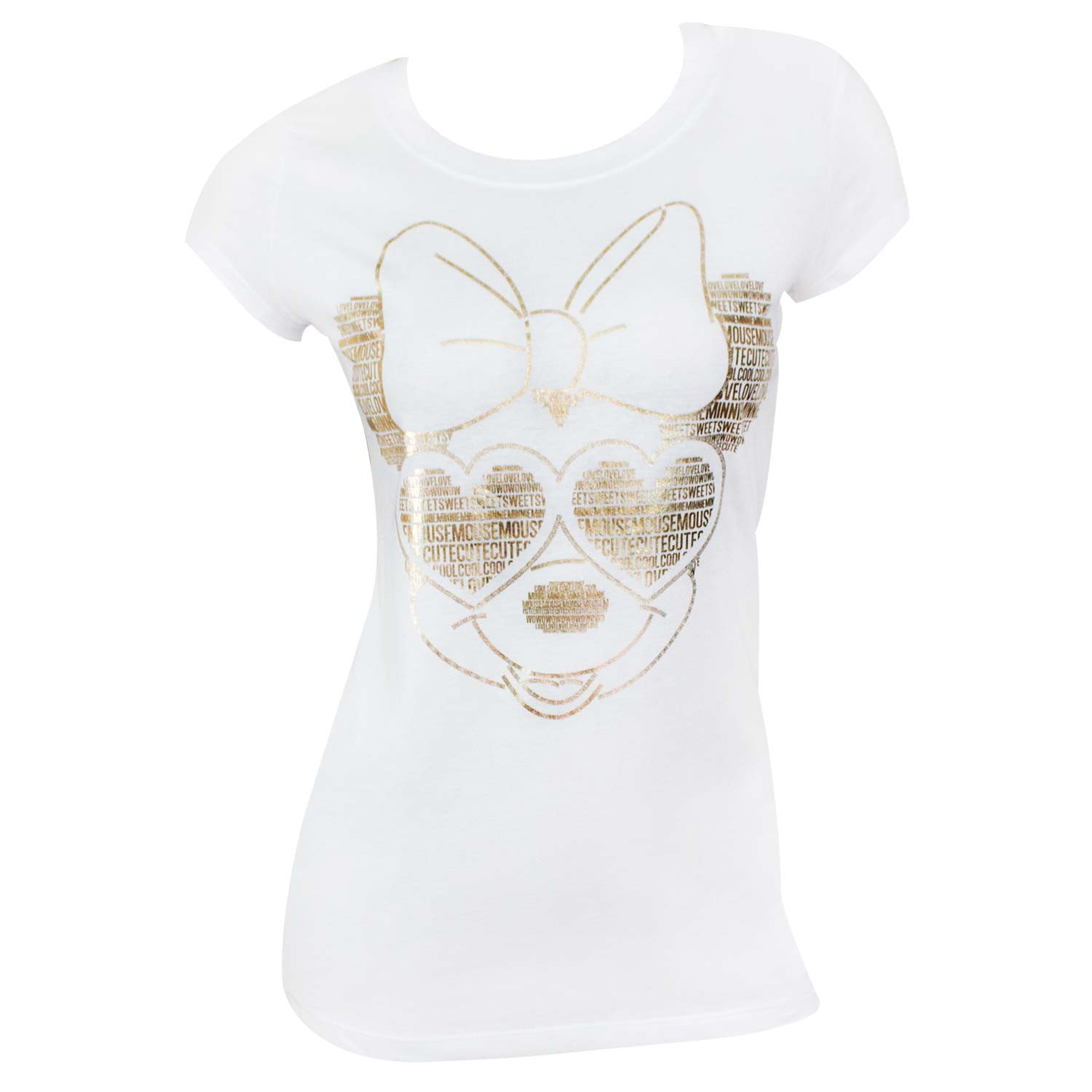 White and gold t shirt women's Clearance