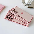 thumbnail image 4 of Cheeroll 1208 Slim Silicone Heart & Floral Back Cover Cell Phone Case for Samsung Galaxy S21, Pink, 4 of 15