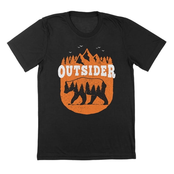 Outsider Humor Graphic Black Mens T-Shirt