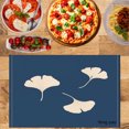 thumbnail image 2 of Amarainy Ginkgo Leaf Embroidered Navy Blue Linen Table Mats Set of 4 for Home Kitchen Table Decor 12x18 inch, 2 of 5