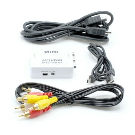 Rca Analog To Digital Converter RCA (AV Composite) to HDMI Converter (Analog to Digital Converter) - Converts Analog Red-White-Yellow Signals to HDMI from STB/VHS/VCR/Camera/DVD/Nintendo, PAL/NTSC to TV/VCR/DVD/Car - AV2HDMI White ()