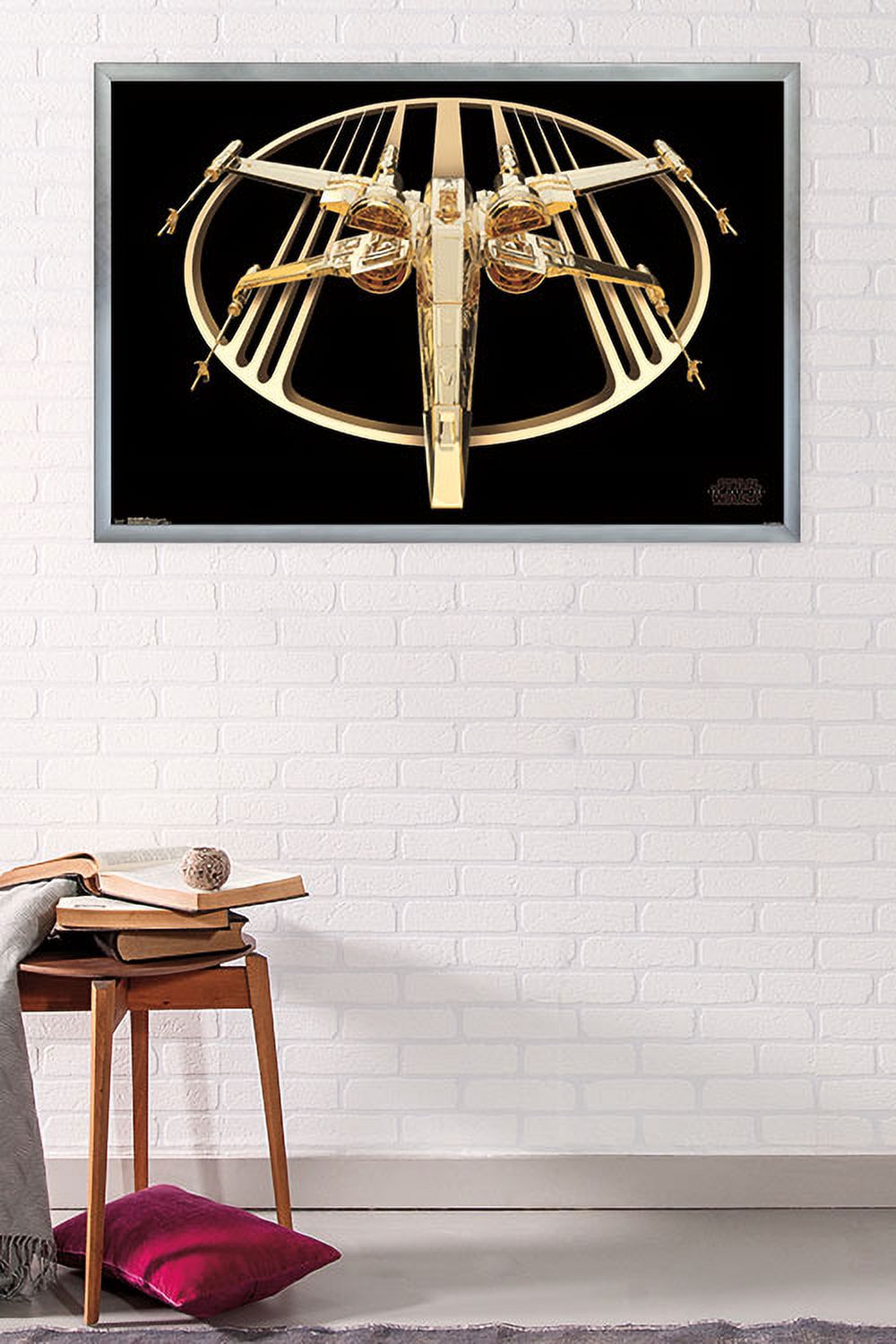 24X36 Star Wars: The Last Jedi - Gold Wall Poster, 24" x 36", Framed
