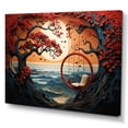 thumbnail image 2 of Designart "Swing Papercut Japon Seaside wall decor III" Coastal Ocean Canvas Print, 2 of 5
