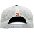 thumbnail image 4 of Men's Top of the World Navy/White Illinois Fighting Illini Trucker Snapback Hat, 4 of 4