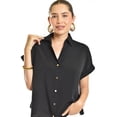 thumbnail image 4 of Blusa casual manga corta Roman Fashion /Juvenil, 5112 (Negro) negro M, 4 of 5