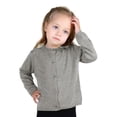 thumbnail image 6 of Little Girls Cute Crew Neck Long Sleeve Button-Down Solid Cotton Fine Knit Cardigan Sweaters, 6 of 7