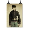thumbnail image 2 of Print: Young Civil War Soldier, Union Artilleryman Uniform, Sword, 2 of 4