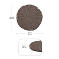 thumbnail image 4 of TierraVerde 4 Pack 18" x 18" Cracked Log Round Decorative Stepping Stones, Brown, 4 of 6