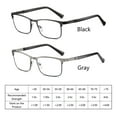 thumbnail image 3 of Rectangle Eyeglasses Stainless Steel Reading Readers Glasses Reading Glasses for Men & Women Anti Blue Light Men's Presbyopic Optical Glasses GRAY STRENGTH 3.5X, 3 of 8