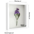 thumbnail image 5 of Americanflat 11" x 14"Shadow Box Frame with Shatter-Resistant Glass - Large Shadow Box Display Case for Tabletop and Wall Display - White, 5 of 8
