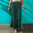 thumbnail image 4 of Ernkv Women's Pants Polka Dots Fashion Full Length Trousers Wide Leg Pants For Lady Wife Daughter Girlfriend Comfy Lounge Casual Green S, 4 of 9