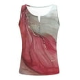 thumbnail image 4 of up to 60% off Gifts Usmixi Womens Tank Tops Beach Fashion Slim Fit Lightweight Button up Tshirts Vest Summer Trendy Marbled Print V-Neck Sleeveless Shirts Blouse Pink l, 4 of 5